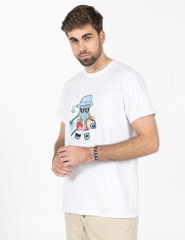 CAMISETA ESTAMPADO ELPULPO HAWAIANO BLANCO PURO