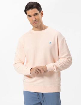 SUDADERA LAVADO LOGO BÁSICO ROSA