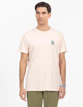 CAMISETA ESTAMPADO ELPULPO RELLENO HAWAII PECHO ROSA