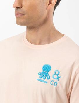 CAMISETA LAVADA PULPO & CO ROSA