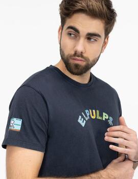 CAMISETA ESTAMPADO LETRAS FANTASÍA AZUL MARINO