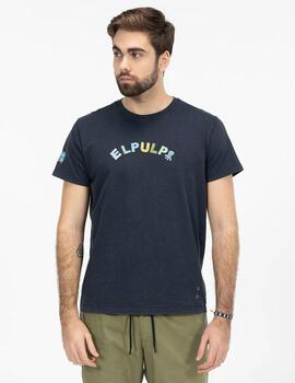 CAMISETA ESTAMPADO LETRAS FANTASÍA AZUL MARINO