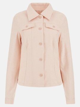 CHAQUETA LILIA SLIM FIT VICHY ROSA Y BLANCO