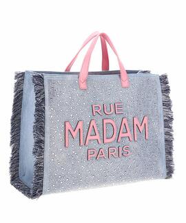 BOLSO RUE MADAM PARIS DENVER T DENIM LIGHT BLUE