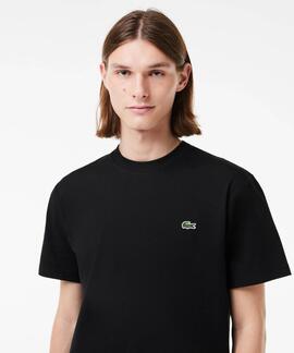 CAMISETA BÁSICA DE CORTE CLÁSICO REGULAR FIT NEGRA