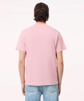 CAMISETA BÁSICA DE CORTE CLÁSICO REGULAR FIT ROSA