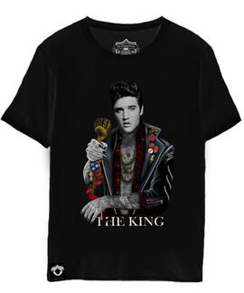 CAMISETA UNISEX THE KING NEGRA