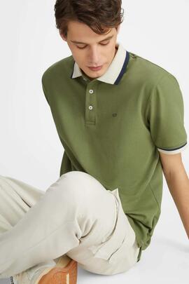 POLO RALPH/S GAS SLIM FIT PIQUÉ ELÁSTICO VERDE CAQUI