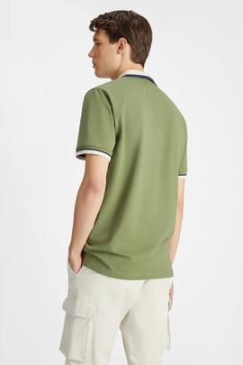 POLO RALPH/S GAS SLIM FIT PIQUÉ ELÁSTICO VERDE CAQUI