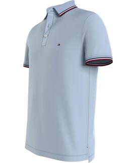 POLO 1985 RWB TIPPED SLIM FIT CELESTE