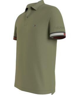 POLO FLAG CUFF SLIM FIT VERDE