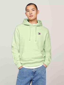 SUDADERA BADGE REGULAR FIT VERDE LIMA