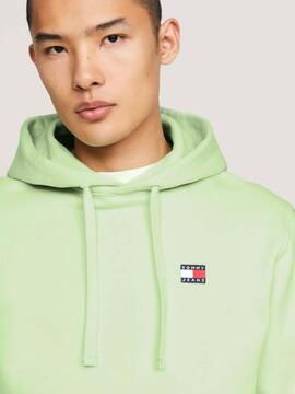 SUDADERA BADGE REGULAR FIT VERDE LIMA