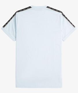 CAMISETA CONTRAST TAPE RINGER T-SHIRT LIGHT ICE / WARM GREY