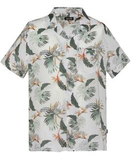 CAMISA MANGA CORTA SH RIVERA CON ESTAMPADO TROPICAL