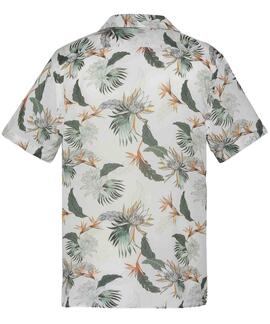 CAMISA MANGA CORTA SH RIVERA CON ESTAMPADO TROPICAL