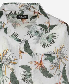 CAMISA MANGA CORTA SH RIVERA CON ESTAMPADO TROPICAL