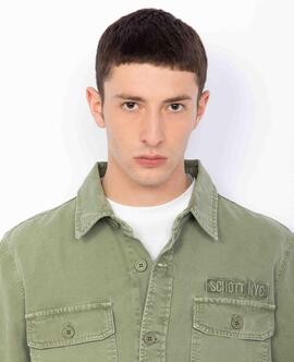 SOBRECAMISA SHSVENML REGULAR FIT VERDE CAQUI ESTAMPADA