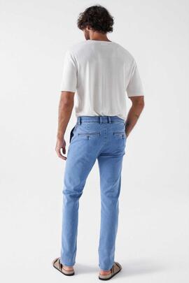 PANTALÓN VAQUERO CHINO S-ACTIV SLIM FIT DENIM AZUL GYMDIGO