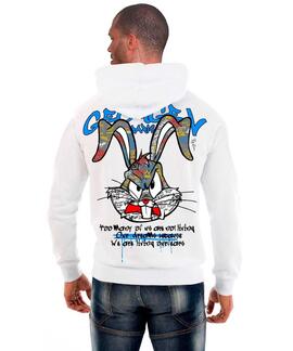 SUDADERA OVERSIZE FIT CON CAPUCHA BUGS BUNNY SIN BRILLANTES