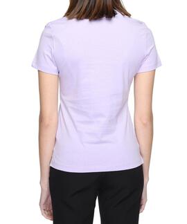 CAMISETA SEQUINS LOGO REGULAR FIT MALVA