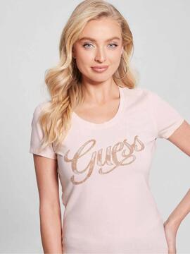 CAMISETA SCRIPT TEE SLIM FIT ROSA