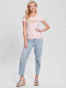 CAMISETA SCRIPT TEE SLIM FIT ROSA