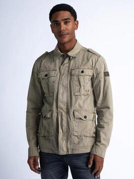 CHAQUETA TWILL JACKET BREEZIFY LIGHT TAN