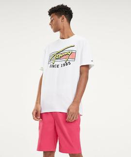 TJM NEON SCRIPT TEE CLASSIC WHITE