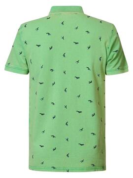 POLO CON ESTAMPADO INTEGRAL SUMMERIZE VERDE LIMA