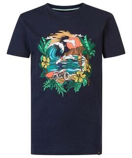 CAMISETA ARTWORK T-SHIRT ZEPHYR AZUL MARINO