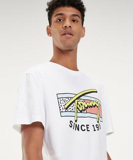 TJM NEON SCRIPT TEE CLASSIC WHITE