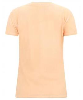 CAMISETA EYELET REGULAR FIT COLOR MELOCOTÓN