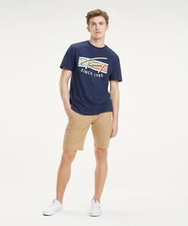 TJM NEON SCRIPT TEE NAVY