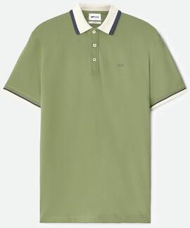 POLO RALPH/S GAS SLIM FIT PIQUÉ ELÁSTICO VERDE CAQUI