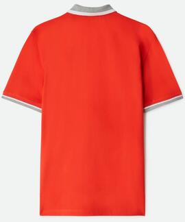 POLO RALPH/S GAS SLIM FIT PIQUÉ ELÁSTICO ROJO