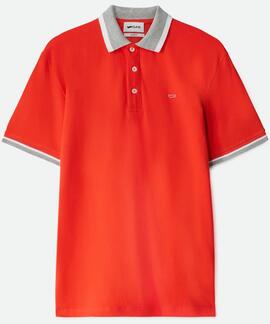 POLO RALPH/S GAS SLIM FIT PIQUÉ ELÁSTICO ROJO