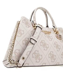 BOLSO DE MANO ELIETTE BEIGE CON LOGOTIPO 4G