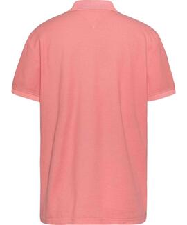 POLO GARMENT DYED BADGE REGULAR FIT ROSA