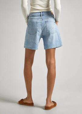 PANTALÓN CORTO SKINNY SHORT HIGH WAIST PF6 DENIM BLEACH