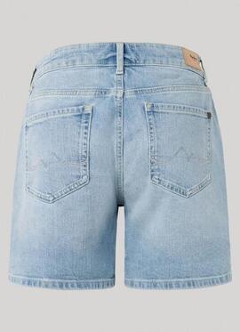 PANTALÓN CORTO SKINNY SHORT HIGH WAIST PF6 DENIM BLEACH