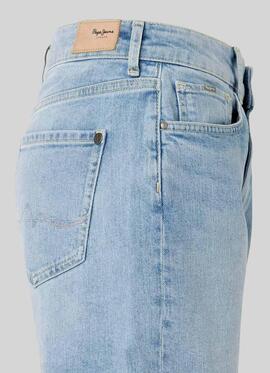 PANTALÓN CORTO SKINNY SHORT HIGH WAIST PF6 DENIM BLEACH