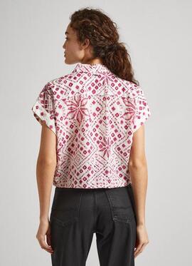 BLUSA DULCE CROPPED FIT CON ESTAMPADO INTEGRAL