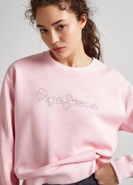 SUDADERA LANA RELAXED FIT ROSA