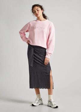 SUDADERA LANA RELAXED FIT ROSA