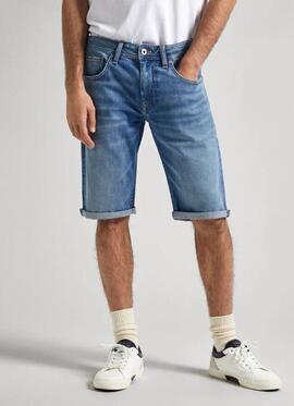 STRAIGHT SHORT HU1 DENIM AZUL