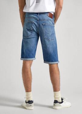 STRAIGHT SHORT HU1 DENIM AZUL