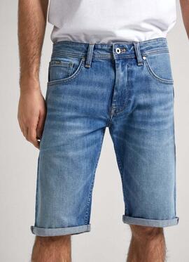 STRAIGHT SHORT HU1 DENIM AZUL