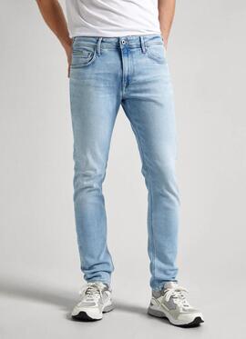 PANTALÓN VAQUERO STANLEY TAPER FIT PF3 DENIM AZUL BLEACH