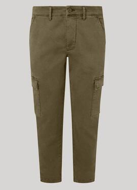 PANTALÓN BOLSO CARGO SLIM FIT VERDE CAQUI